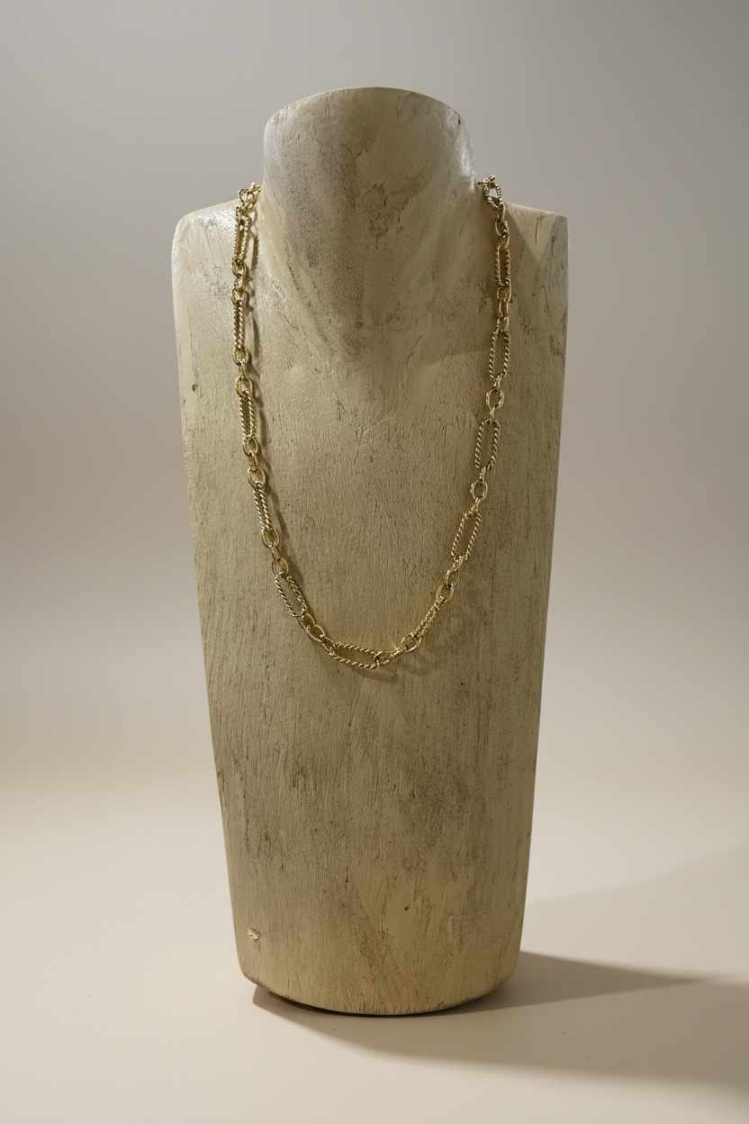 Collar cadena texturizada